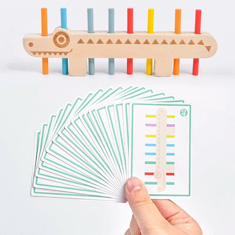 Toosly montessori brinquedo de madeira cor correspondência jogos puzzle aprendizagem conjunto movimento fino treinamento matemática brinquedos educativos para crianças