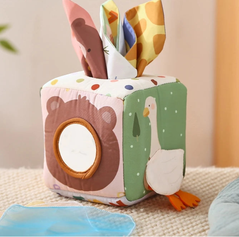 Toosly brinquedo montessori bebe brinquedo algodão caixa de tecido mágico dedo exercício ocupado jogo de tabuleiro brinquedo educativo chocalho macio jogo pano livro presente