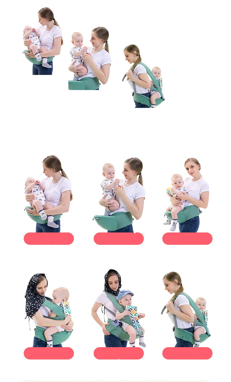 Toosly mochila ergonômica para carregar bebês de 0 a 48 meses, com assento quadril para recém-nascidos, multifuncional, envoltório para cintura, canguru
