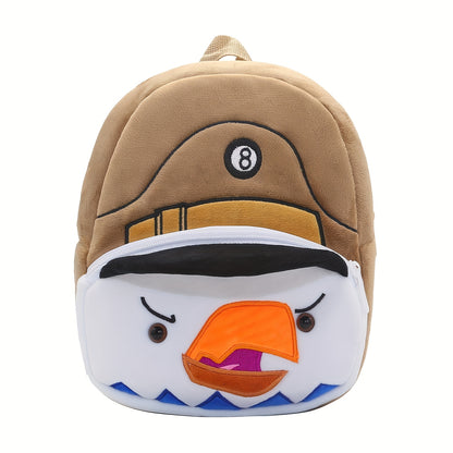 Mochila de desporto com animais de desenho animado, mochila de peluche fofa para viagens de jovens - Mochila escolar durável para saídas e campus, design elegante para rapazes e raparigas