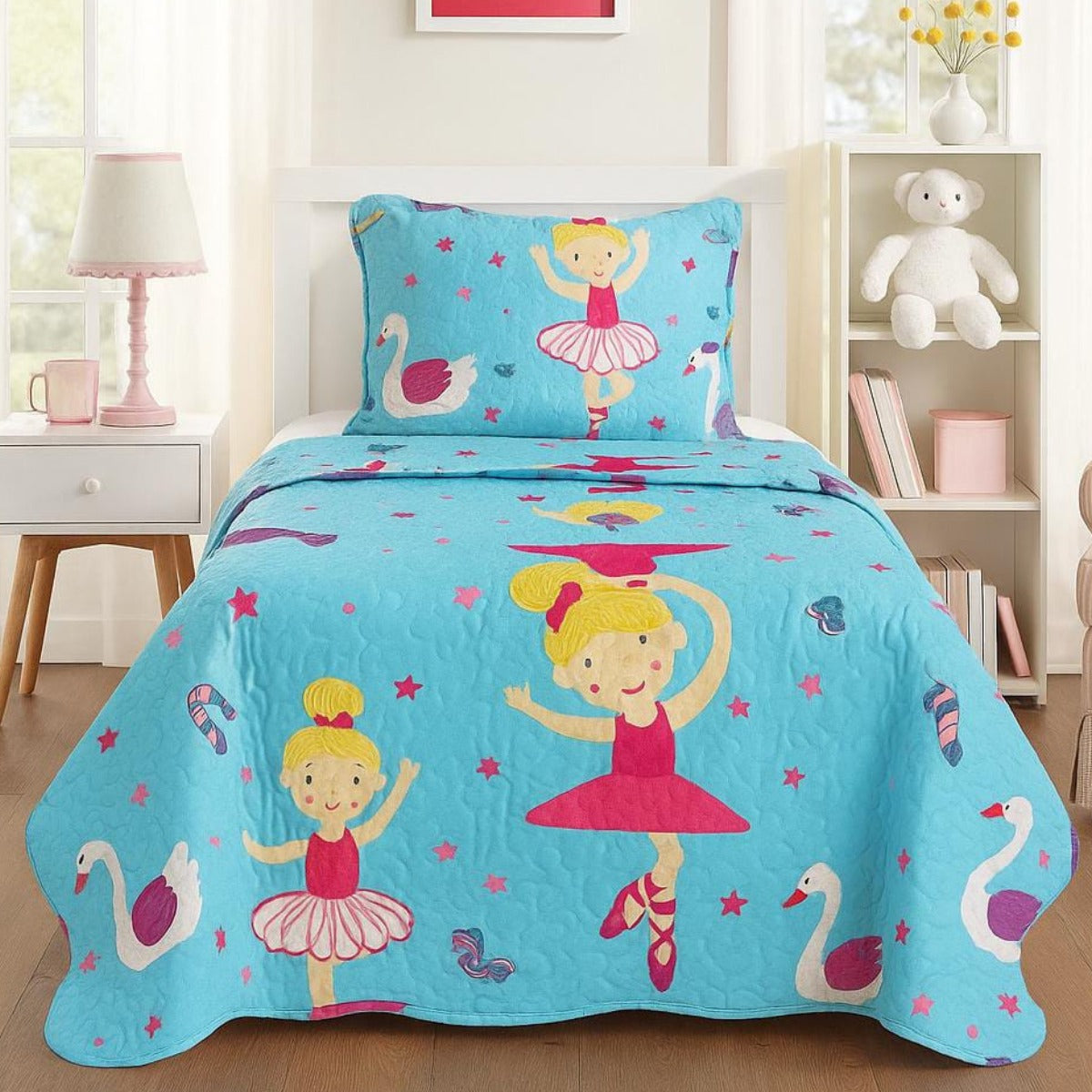 Kit Colcha Cobre Leito Bouti Infantil Menino Menina Solteiro 2 Pçs