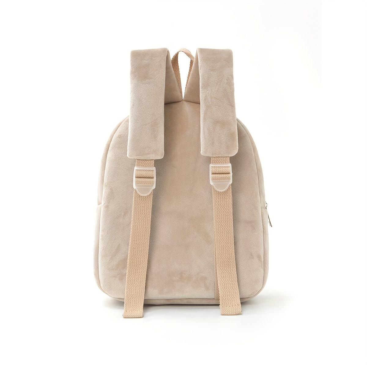 Mochila Fashion Bordada com Cara de Urso de Peluche | Macia, Fecho de Zíper, Alça Ajustável, Bolso Utilitário, Ideal para Uso Diário, Viagens e Presentes