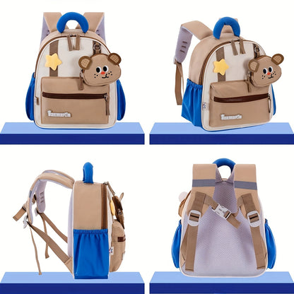 Mochila de Desenho Animado de Panda Fofa para Jovens - Alças Ajustáveis Leves, Forro Durável de Poliéster, Lavável à Mão, Perfeita para Escola e Aventuras ao Ar Livre, Bolsa Infantil para Atividades Externas | Design Divertido para Jovens | Alças Ajustáveis para Jovens