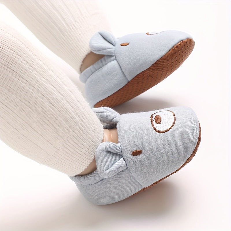 Tênis de deslizar fofos para bebês meninas e meninos, leves e antiderrapantes para caminhadas na primavera e outono