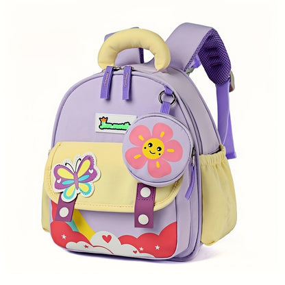 Mochila Fofa Pastel com Corações, Flores, Doces e Personagens - Alça Ajustável, Moldura Removível Estampada & Forro Laváveis na Máquina para Jardim de Infância (Cores: Rosa, Azul, Amarelo, Verde, Roxo), Mochila Escolar,Mochila Escolar Unissex e Fashion,Mochilas Escolares,Mochila Para Escola,Mochila para Jardim de Infância,Mochila Pré-Escolar