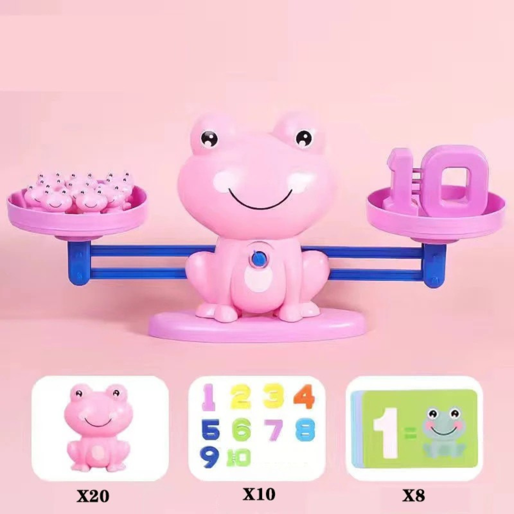 Descubra a Balança Sapo Matemático Montessori, um brinquedo seguro e divertido que ensina matemática às crianças. Perfeito para idades de 3 a 12 anos.