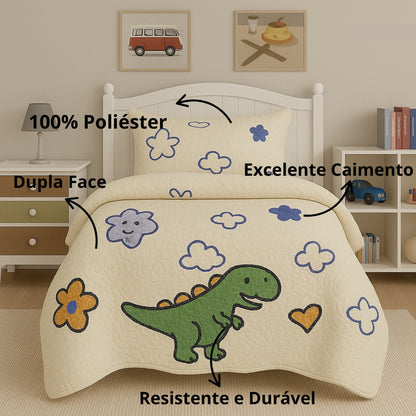 Kit Colcha Cobre Leito Bouti Infantil Menino Menina Solteiro 2 Pçs