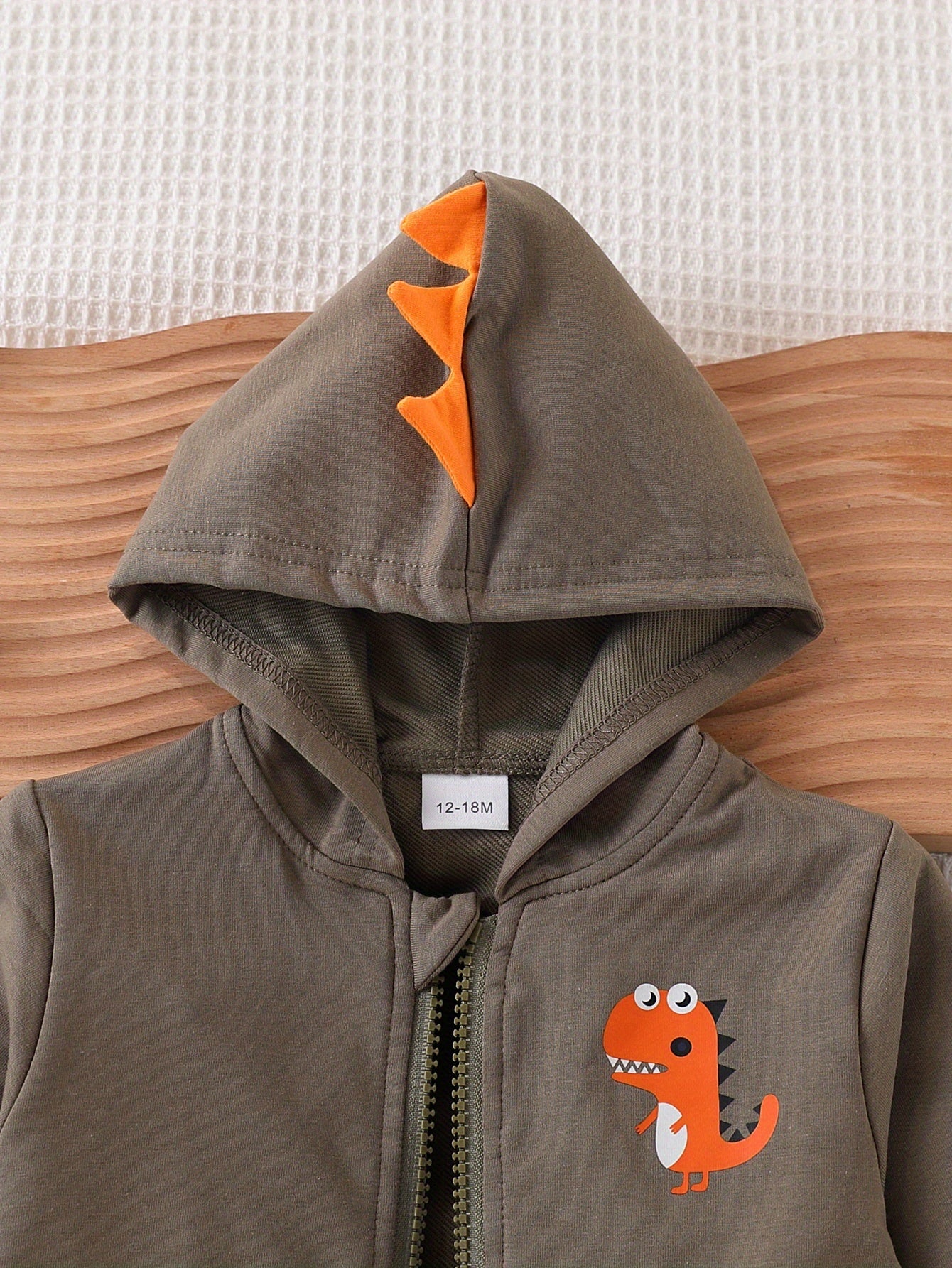 Casaco de Moletom com Capuz e Zíper de Manga Longa para Meninos, Estampa de Dinossauro, Estilo Universitário Estiloso e Versátil, Outono/Inverno, Roupas Infantis,Moda de Outono,Conjunto Casual para Meninos,Material Macio,Costura de Qualidade,Roupas Infantis Unissex,Jaqueta com Zíper