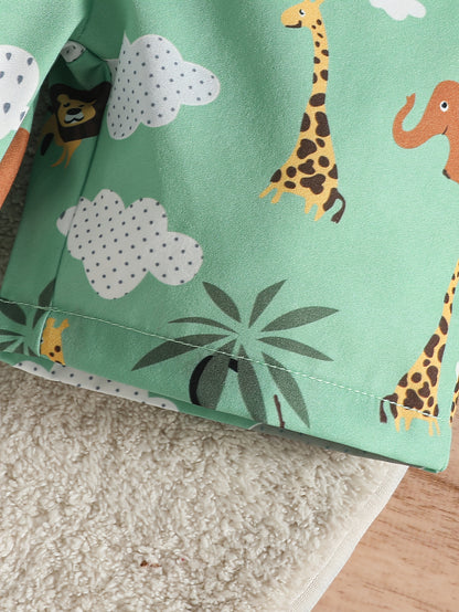 Explore o mundo com o Macacão Divertido com Estampas de Animais. Conforto e estilo para bebês. Toosly: carinho em cada detalhe.