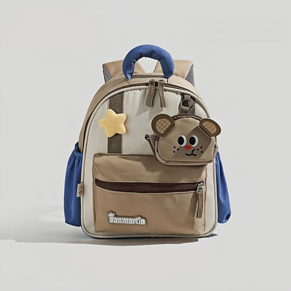 Mochila de Desenho Animado de Panda Fofa para Jovens - Alças Ajustáveis Leves, Forro Durável de Poliéster, Lavável à Mão, Perfeita para Escola e Aventuras ao Ar Livre, Bolsa Infantil para Atividades Externas | Design Divertido para Jovens | Alças Ajustáveis para Jovens