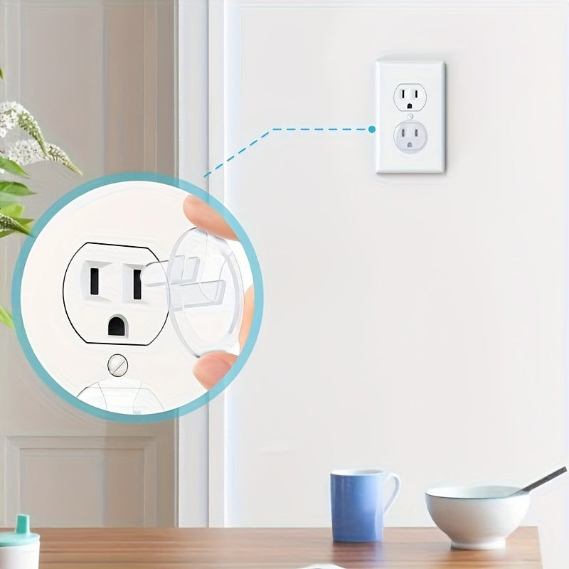 Capas de Proteção de Tomadas de Plástico em Packs de 5, 10 ou 15, Projetadas para Manter as Tomadas Livres de Pó, Ideais para Uso Doméstico e no Escritório.