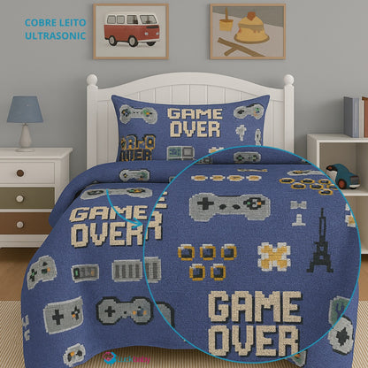 Kit Colcha Cobre Leito Bouti Infantil Menino Menina Solteiro 2 Pçs