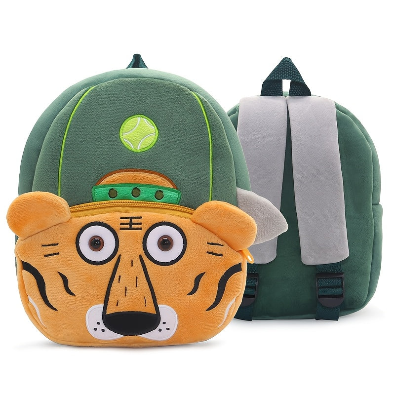 Mochila de desporto com animais de desenho animado, mochila de peluche fofa para viagens de jovens - Mochila escolar durável para saídas e campus, design elegante para rapazes e raparigas