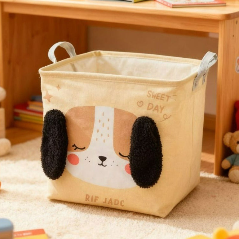 Cesto Dobrável Quardrado Organizador Multiuso Animal