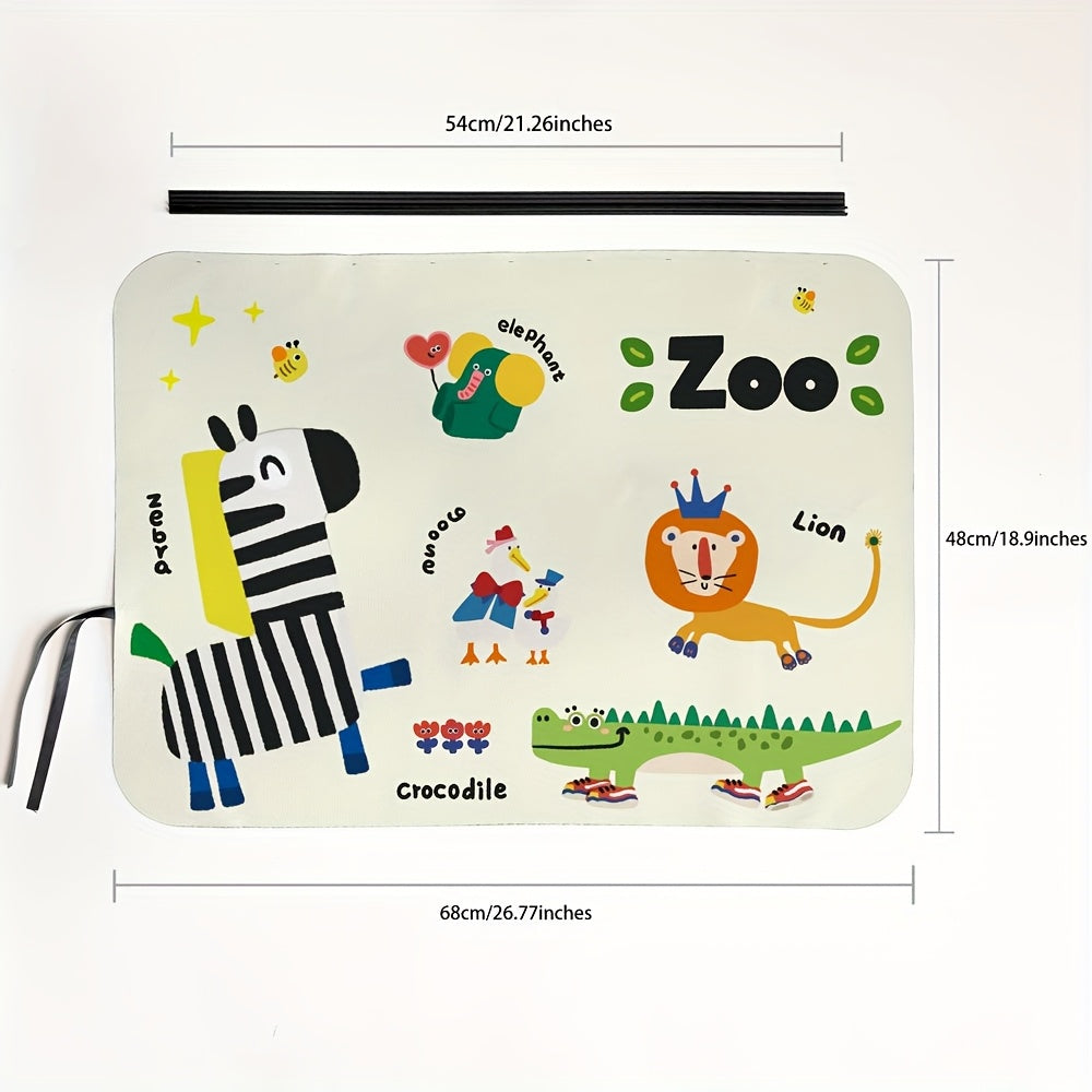 1 Cortina de Sol para Carro Estilo Pista - Ajustável, Resistente aos UV, Lavável, Lavável na Máquina, Fácil de Instalar, para Proteção Solar no Verão, Controlo de Calor e Privacidade em, Caminhões, Cortina de Sol para Carro, Cortina de Fácil Instalação, Tecido Durável