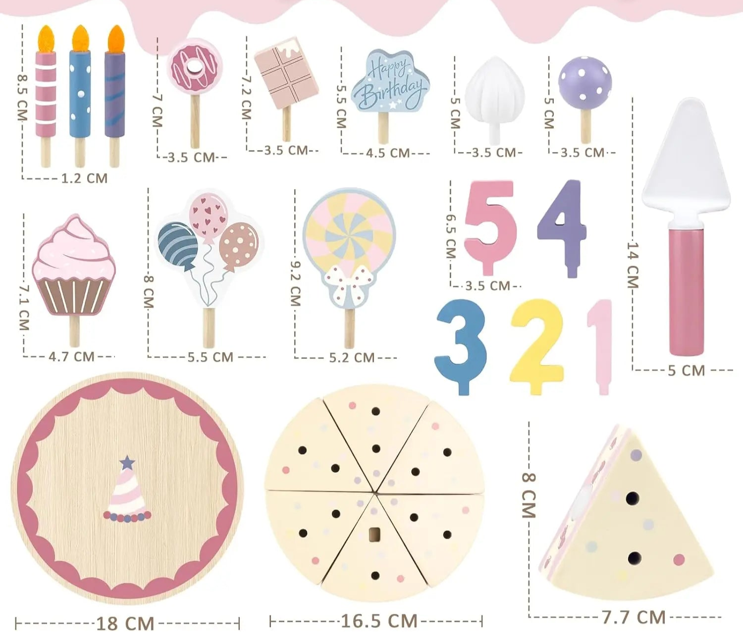 Toosly crianças de madeira brinquedos de cozinha simulação bolo de aniversário brinquedo fingir jogar corte jogo de comida crianças role play brinquedo presentes para menino menina