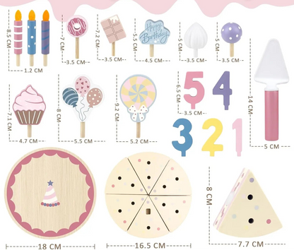 Toosly crianças de madeira brinquedos de cozinha simulação bolo de aniversário brinquedo fingir jogar corte jogo de comida crianças role play brinquedo presentes para menino menina