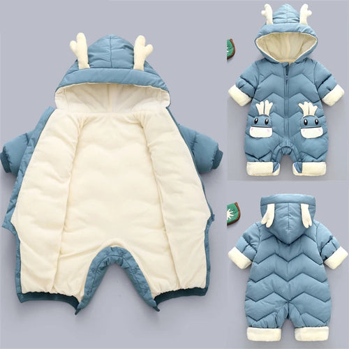 Toosly macacão inverno bebes roupas de bebê recém-nascido menina inverno snowsuit mais veludo grosso bebê meninos macacão 0-3 anos macacão menino casaco da criança