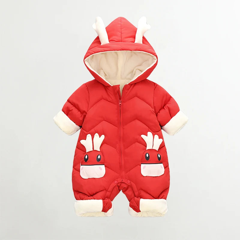 Toosly macacão inverno bebes roupas de bebê recém-nascido menina inverno snowsuit mais veludo grosso bebê meninos macacão 0-3 anos macacão menino casaco da criança