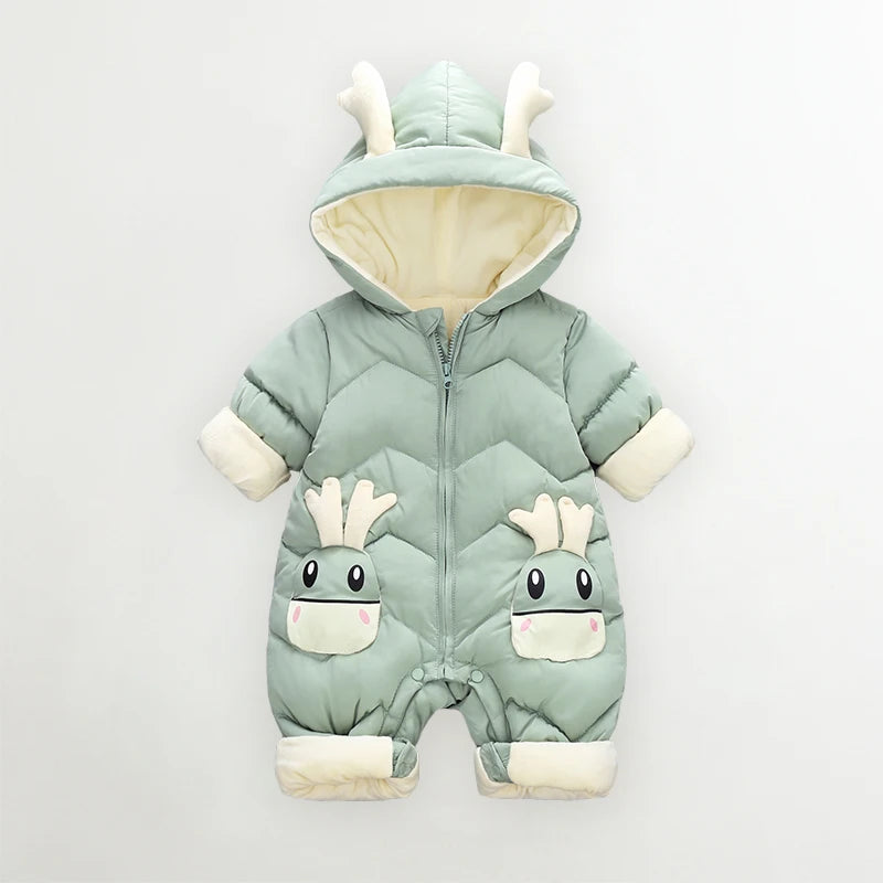 Toosly macacão inverno bebes roupas de bebê recém-nascido menina inverno snowsuit mais veludo grosso bebê meninos macacão 0-3 anos macacão menino casaco da criança