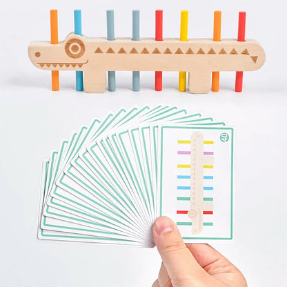 Toosly montessori brinquedo de madeira cor correspondência jogos puzzle aprendizagem conjunto movimento fino treinamento matemática brinquedos educativos para crianças