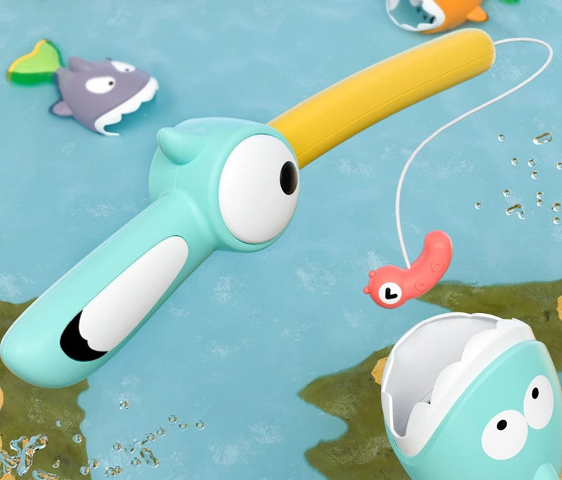 Toosly brinquedo de banho para crianças, jogo de pesca magnético, brinquedo de água flutuante, tubarão de natação, brinquedos para banheira de bebê, meninos e meninas, presentes para crianças