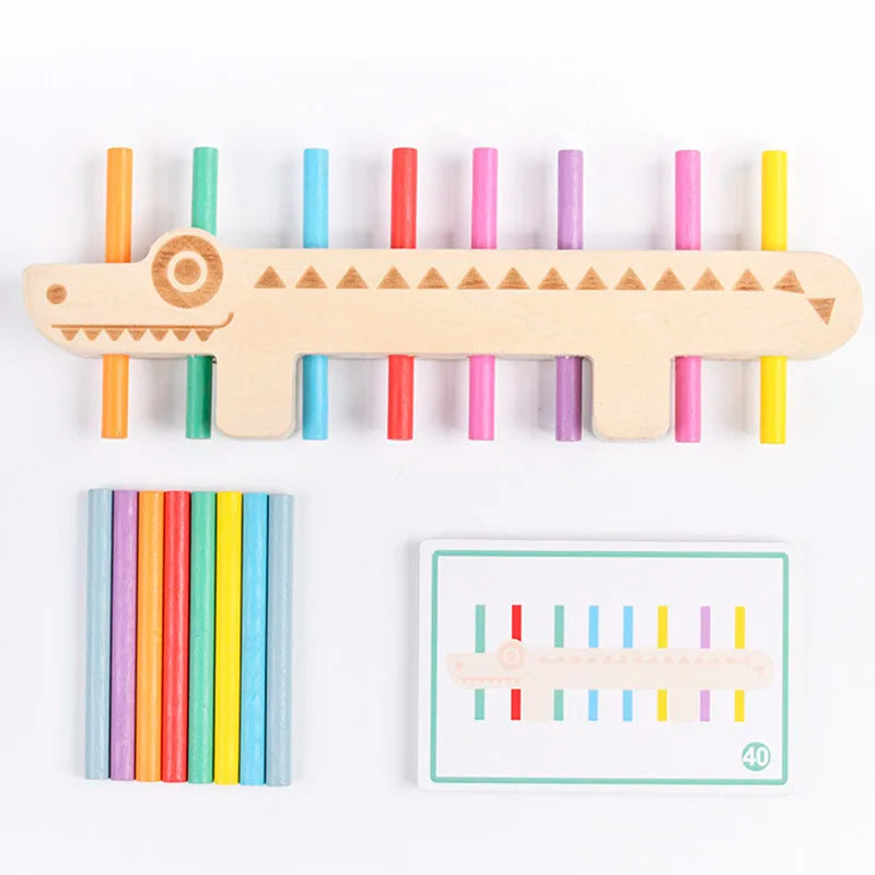 Toosly montessori brinquedo de madeira cor correspondência jogos puzzle aprendizagem conjunto movimento fino treinamento matemática brinquedos educativos para crianças