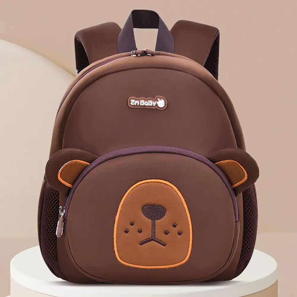 Bonito grande capacidade mochila alça de ombro ajustável durável saco de viagem listra reflexiva dos desenhos animados mochila crianças