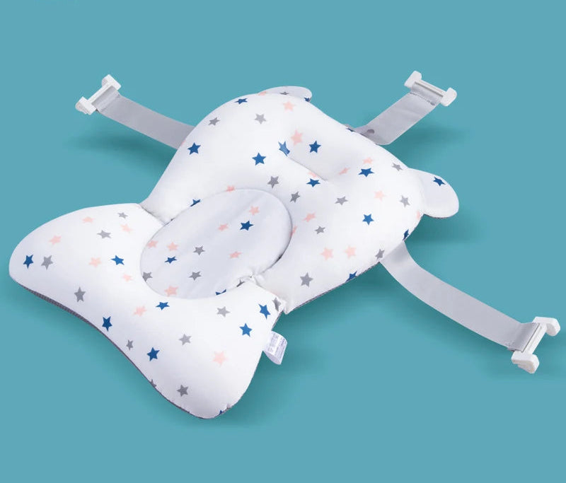 Almofada de apoio para banho de bebê, assento flutuante dobrável ajustável, almofada de banho para recém-nascidos, rede de segurança infantil