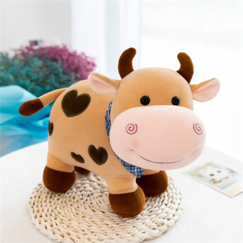 Toosly vaquinha pelúcia para crianças, bichos de pelúcia, boneca Animal, Sorriso Gado, Decoração para casa