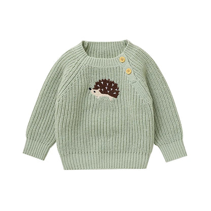 Toosly suéteres de bebê de malha recém-nascido menina menino pulôver manga longa outono infantil crianças roupas bonito dos desenhos animados ouriço topos outerwear