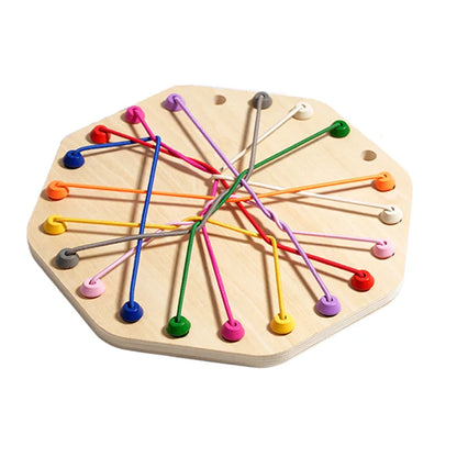 Toosly montessori criança corda nós sensorial jogo de tabuleiro social pensamento lógico desafio colo torcido linha conectada cérebro estratégia divertido jogo de mesa