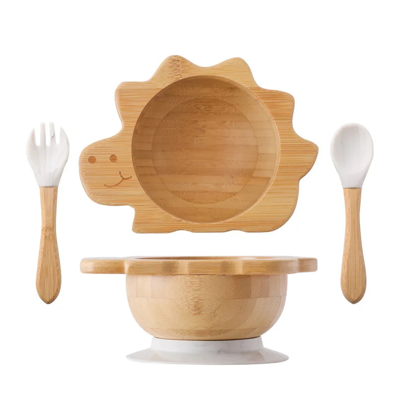 Conjunto de Talheres Infantil de Madeira da Toosly. Seguro, prático e divertido para a alimentação do seu bebê. Compre agora!