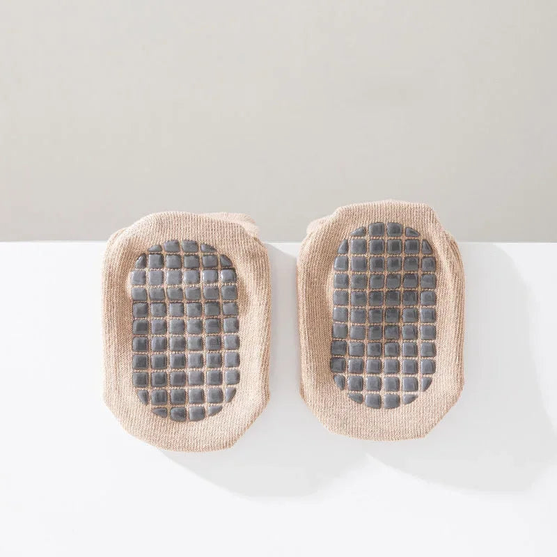 Toosly 5 pares/lote bebê antiderrapante piso meia 5 colorido de urso impressão infantil menina meias de algodão sólido outono anti deslizamento crianças joelho meia