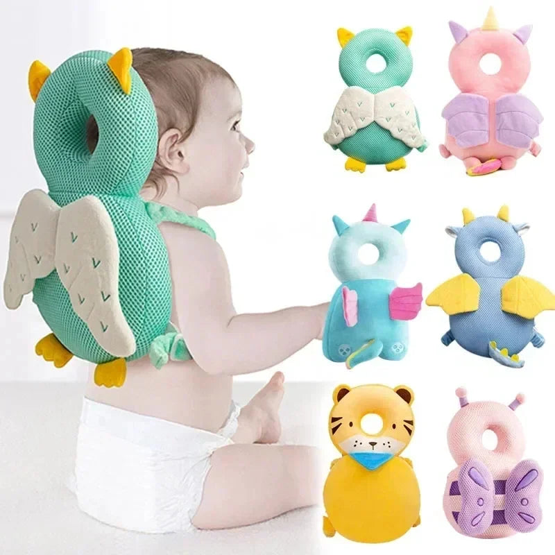 Toosly protetor de cabeça de bebê 1-3t, almofada de segurança para trás, prevenção de feridas, anjo, abelha, desenho animado, travesseiros de segurança, arnês protetor