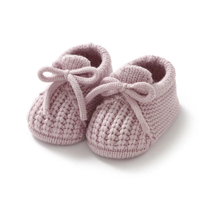 Toosly sapatos infantis de malha para bebês, calçados para meninos e meninas, botas rasas sólidas e rasas, acessórios de roupas feitos à mão para crianças de 0 a 18 meses
