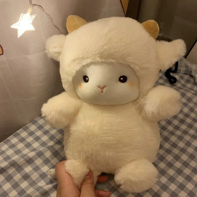 Toosly 25cm super bonito ovelha bonecas de pelúcia kawaii coelho alpaca brinquedos recheado macio animal travesseiro aniversário festa de casamento jogar brinquedos