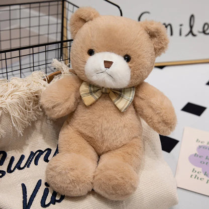 Toosly ursinho de pelucia 30cm colorido laço urso boneca brinquedo de pelúcia abraço urso boneca presente aniversário travesseiro urso de pelúcia casa sala estar quarto