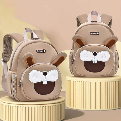 Bonito grande capacidade mochila alça de ombro ajustável durável saco de viagem listra reflexiva dos desenhos animados mochila crianças