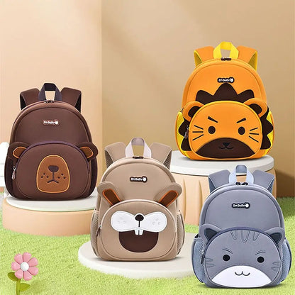 Bonito grande capacidade mochila alça de ombro ajustável durável saco de viagem listra reflexiva dos desenhos animados mochila crianças