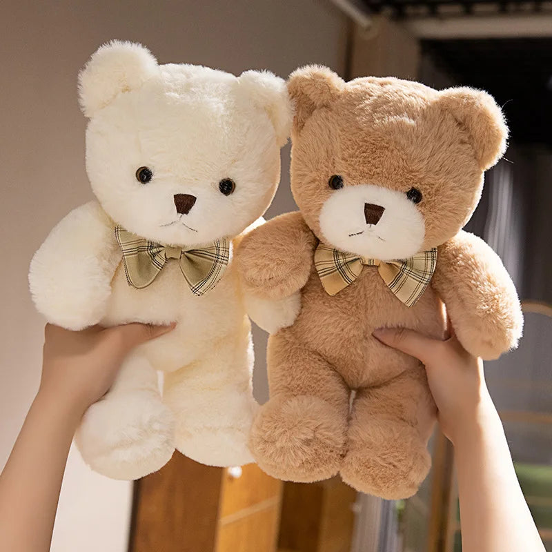 Toosly ursinho de pelucia 30cm colorido laço urso boneca brinquedo de pelúcia abraço urso boneca presente aniversário travesseiro urso de pelúcia casa sala estar quarto