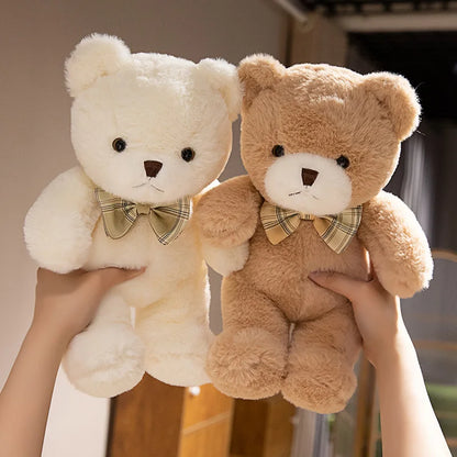 Toosly ursinho de pelucia 30cm colorido laço urso boneca brinquedo de pelúcia abraço urso boneca presente aniversário travesseiro urso de pelúcia casa sala estar quarto