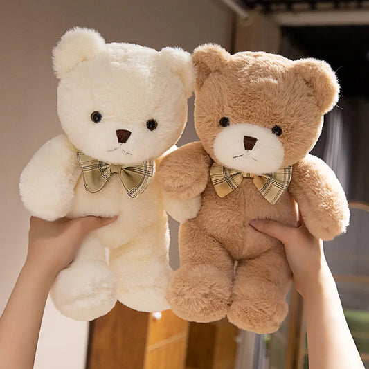 Toosly ursinho de pelucia 30cm colorido laço urso boneca brinquedo de pelúcia abraço urso boneca presente aniversário travesseiro urso de pelúcia casa sala estar quarto