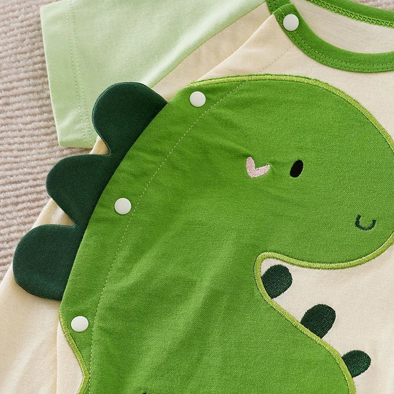 Toosly conjunto bonito dos desenhos animados em forma de animal roupas de algodão roupas de bebê verão 0-2 anos de idade bebê de uma peça de manga curta macacão recém-nascido