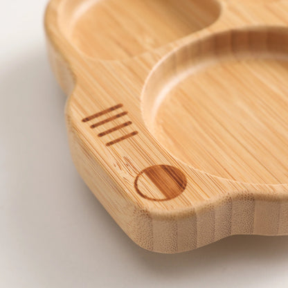 Toosly conjunto silicone bebê placa colher garfo conjuntos crianças alimentação conjunto de utensílios de mesa bpa livre de madeira produto comestível prato de jantar coisas do bebê
