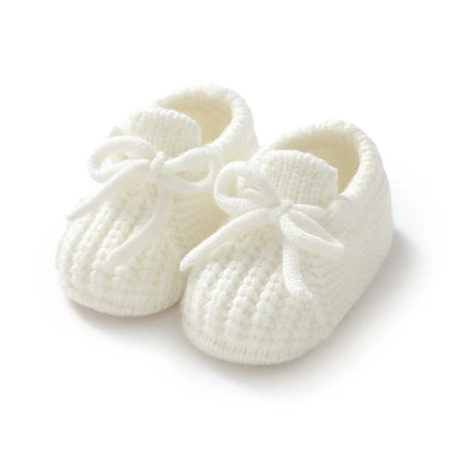 Toosly sapatos infantis de malha para bebês, calçados para meninos e meninas, botas rasas sólidas e rasas, acessórios de roupas feitos à mão para crianças de 0 a 18 meses
