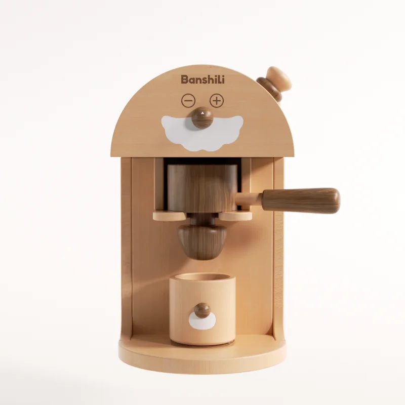 Toosly brinquedo de madeira para máquina de café, conjunto de brinquedos educativos de cozinha para crianças de 3 a 5 anos, presente de brinquedo para crianças Montessori