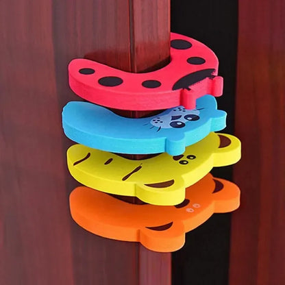 Toosly 2/5 pçs rolha de porta de segurança do bebê para proteção de móveis recém-nascidos anti-pitada mão bonito cuidados com animais criança bloqueio protetor de dedo