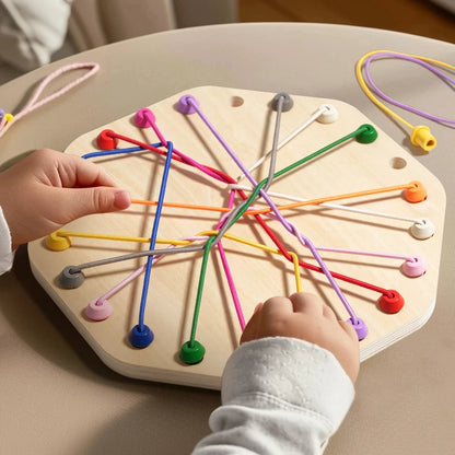 Toosly montessori criança corda nós sensorial jogo de tabuleiro social pensamento lógico desafio colo torcido linha conectada cérebro estratégia divertido jogo de mesa