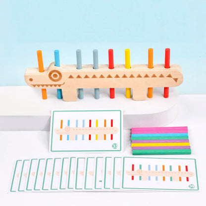 Toosly montessori brinquedo de madeira cor correspondência jogos puzzle aprendizagem conjunto movimento fino treinamento matemática brinquedos educativos para crianças